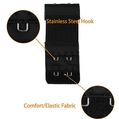 Women 5Pcs Stretchy Bra Extenders 2x2/2x3/2x4 Hooks Elastic Back Bra Extension Strap Bra Band