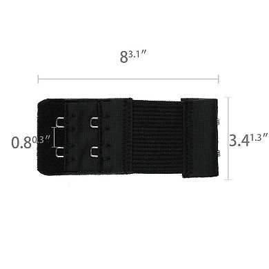 Women 5Pcs Stretchy Bra Extenders 2x2/2x3/2x4 Hooks Elastic Back Bra Extension Strap Bra Band