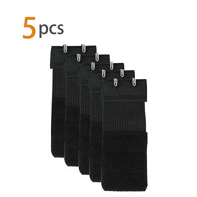 Women 5Pcs Stretchy Bra Extenders 2x2/2x3/2x4 Hooks Elastic Back Bra Extension Strap Bra Band