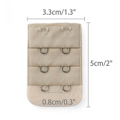 Lady 3 x 2 Hooks Brassiere Bra Strapless Extension Strap Extender 5 Pcs