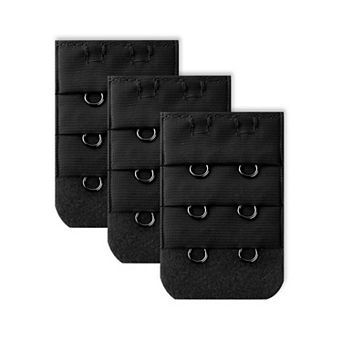 Lady 3 x 2 Hooks Brassiere Bra Strapless Extension Strap Extender, 3 pc