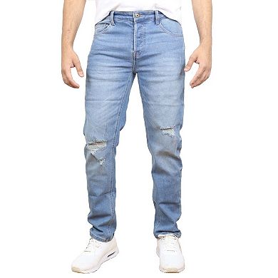 Blue Ice Men's Stretch Ripped Jeans