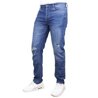 Blue Ice Men's Stretch Ripped Jeans