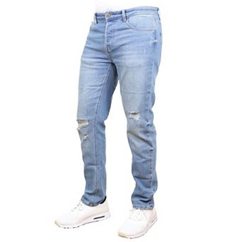 Blue Ice Men's Stretch Ripped Jeans