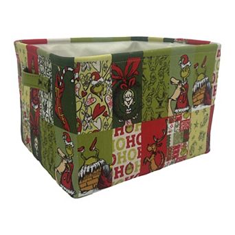 Dr. Seuss The Grinch Patchwork Illustration Soft Storage Bin