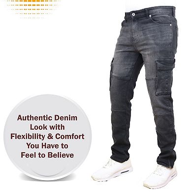 Blue Ice Men's Stretch Cargo Pocket Jeans