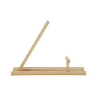1 pc Detachable Vertical Multi-Function Fan Display Stand Wood Color