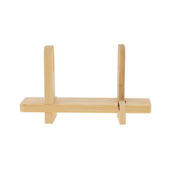 1 pc Detachable Round Fan Frame High Flat Angle Multi-Function Fan Display Stand Wood Color