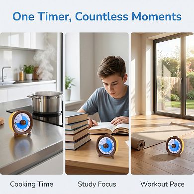 60 Minute Kitchen Timer, Digital Visual Timer , Loud Alarm Countdown Clock