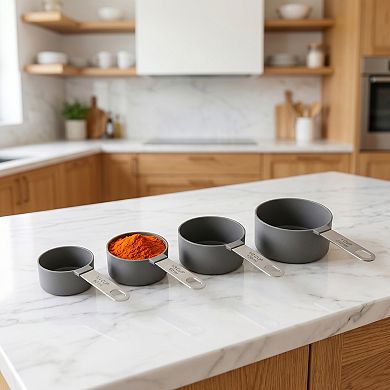 Affordable Plastic Measuring Spoons Set, Nesting Kitchen Spoons for Compact Storage