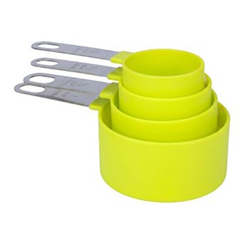 Affordable Plastic Measuring Spoons Set, Nesting Kitchen Spoons for Compact Storage