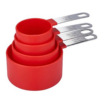 Affordable Plastic Measuring Spoons Set, Nesting Kitchen Spoons for Compact Storage