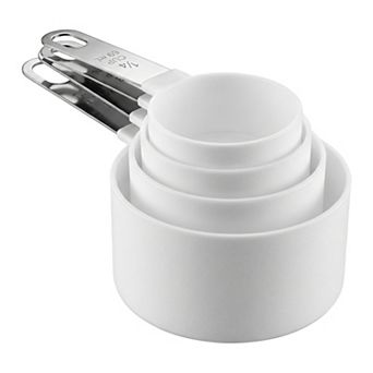 Affordable Plastic Measuring Spoons Set, Nesting Kitchen Spoons for Compact Storage