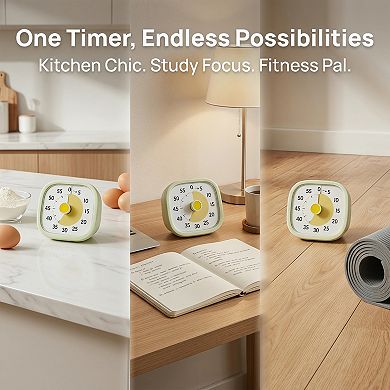 60 Minute Kitchen Timer, Digital Visual Timer for Student and Adults