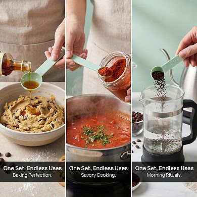Plastic Measuring Spoons for Liquid and Dry Ingredients, Good for Daily Meal Prep