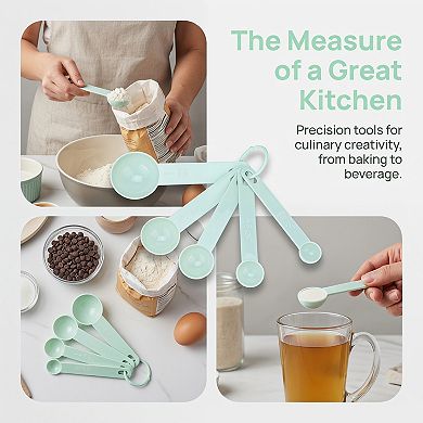 Plastic Measuring Spoons for Liquid and Dry Ingredients, Good for Daily Meal Prep