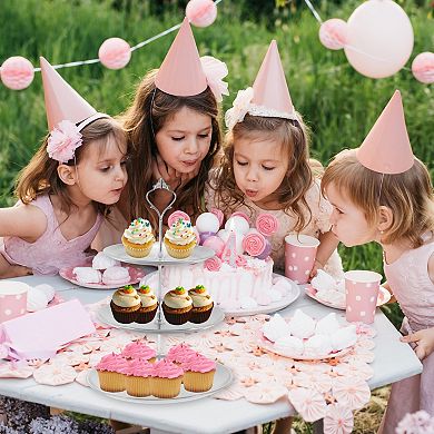 1Pc 3 Tier Round Cup Cake Holder Tower with Tiered Serving Tray for Donut Fruits