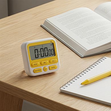 Kitchen Timer, Loud Alarm Clock Magnetic Backing Stand Cooking Timers
