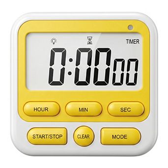 Kitchen Timer, Loud Alarm Clock Magnetic Backing Stand Cooking Timers