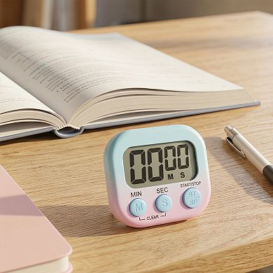 Kitchen Timer Loud Alarm Clock Magnetic Backing Stand Cooking Timer