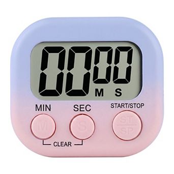 Kitchen Timer Loud Alarm Clock Magnetic Backing Stand Cooking Timer