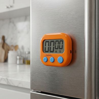 Kitchen Timer Loud Alarm Clock Magnetic Backing Stand Cooking Timers