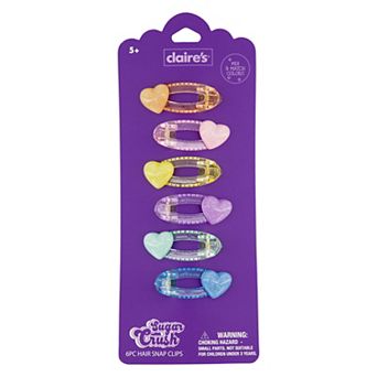 Claire's 6-Pack Heart Hair Clips