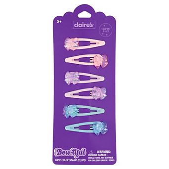 Claire's 6-Pack Heart Hair Clips