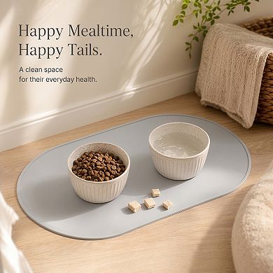 6 Pack Silicone Placemats for Kitchen Dining Table Decor Heat Resistant Table Placemats 21x11 inch