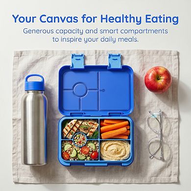 Bento Box Adult Lunch Box, PP Material Heat Resistant Stackable Meal Prep Container for Work Travel