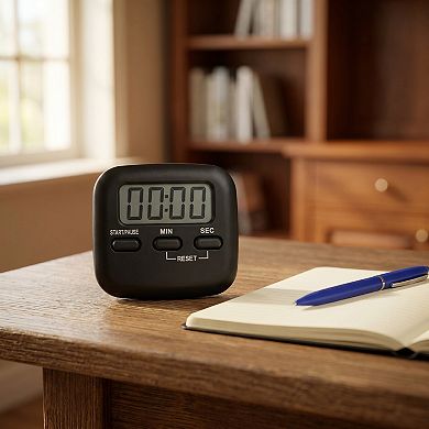 Kitchen Timer with Loud Alarm, Magnetic Backing and Stand, Digital Cooking Timer