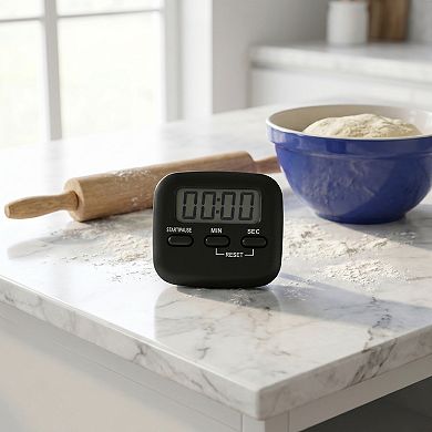 Kitchen Timer with Loud Alarm, Magnetic Backing and Stand, Digital Cooking Timer