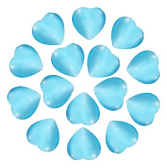 15 pc Natural Heart Shaped Crystal Stone, Mini Polished Love Gemstone Crystal Pocket Rock Engraved