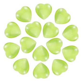 15 pc Natural Heart Shaped Crystal Stone, Mini Polished Love Gemstone Crystal Pocket Rock Engraved