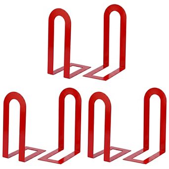 Decorative Metal Bookends Compact Hollow Book Ends for Shelves Non Skid Book Decor