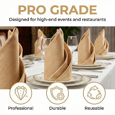 12 Pack Jacquard Cloth Napkins Washable and Reusable Table Dinner Napkins for Restaurant