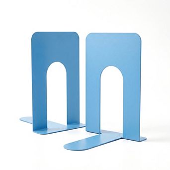 Metal Bookends for Shelves Tall Large Book Ends Holder for Office Library Non Skid Bookshelf 2 pc