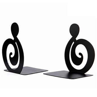 Musical Note Metal Bookends Decorative Book Ends for Shelves Non Skid Music Decor for Room 2 pc