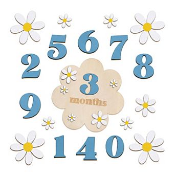 Wooden Flower Wall Art Decor Layered Floral Wood Sign Sprog Wall Decor Small Framed Plaque for Shelf