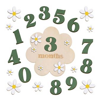 Wooden Flower Wall Art Decor Layered Floral Wood Sign Sprog Wall Decor Small Framed Plaque for Shelf