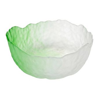 Elegant Pink Gradient Glass Bowl Small Aesthetic Salad Bowl Decorative Dessert Dish Trinket Tray