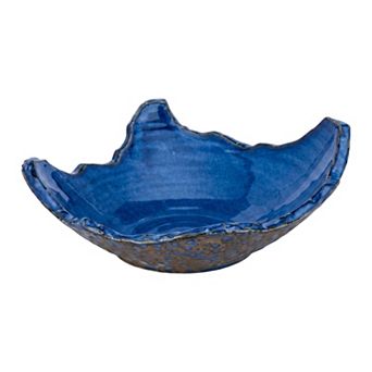 Irregular Ceramic Decorative Bowl Fruit Bowl for Kitchen Counter Modern Shape Centerpiece