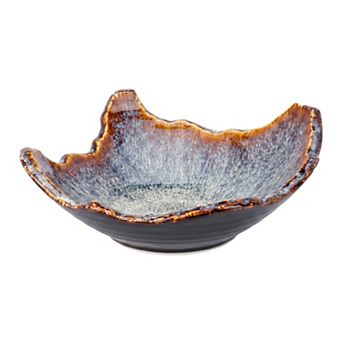 Irregular Ceramic Decorative Bowl Fruit Bowl for Kitchen Counter Modern Shape Centerpiece