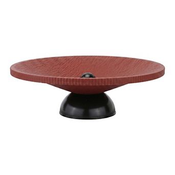 Large Fluted Decorative Bowl Wavy Pedestal Fruit Bowl for Kitchen Counter Modern Centerpiece Bowl