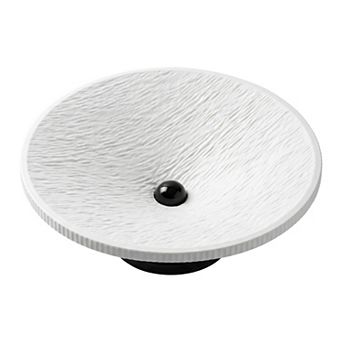 Large Fluted Decorative Bowl Wavy Pedestal Fruit Bowl for Kitchen Counter Modern Centerpiece Bowl