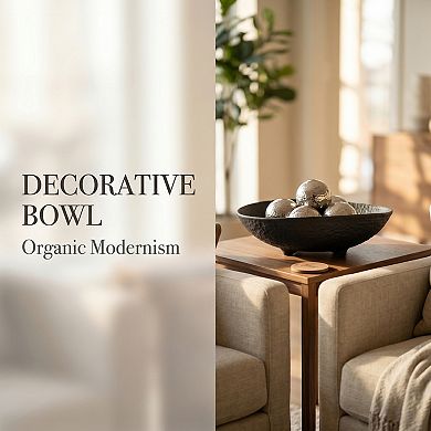 Ceramic Decorative Bowl Modern Boat Shaped Centerpiece Dish for Dining Table Irregular Tray