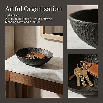 Ceramic Decorative Bowl Modern Boat Shaped Centerpiece Dish for Dining Table Irregular Tray