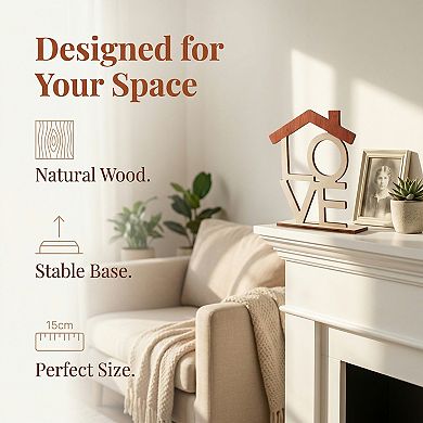 Thick Solid Wood Desk Sign Inspirational Decorative Wood Plaque for Office Home