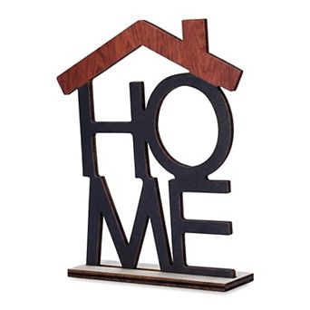 Thick Solid Wood Desk Sign Inspirational Decorative Wood Plaque for Office Home
