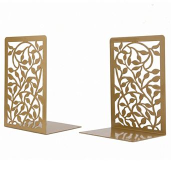 Decorative Metal Bookends Tree Design Book Ends Non Skid Forest Book Stopper 2 pc 4.7"Lx3.7"Wx6.7"H